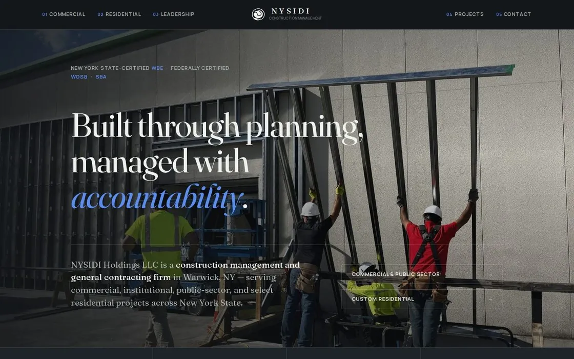 NYSIDI Holdings website hero